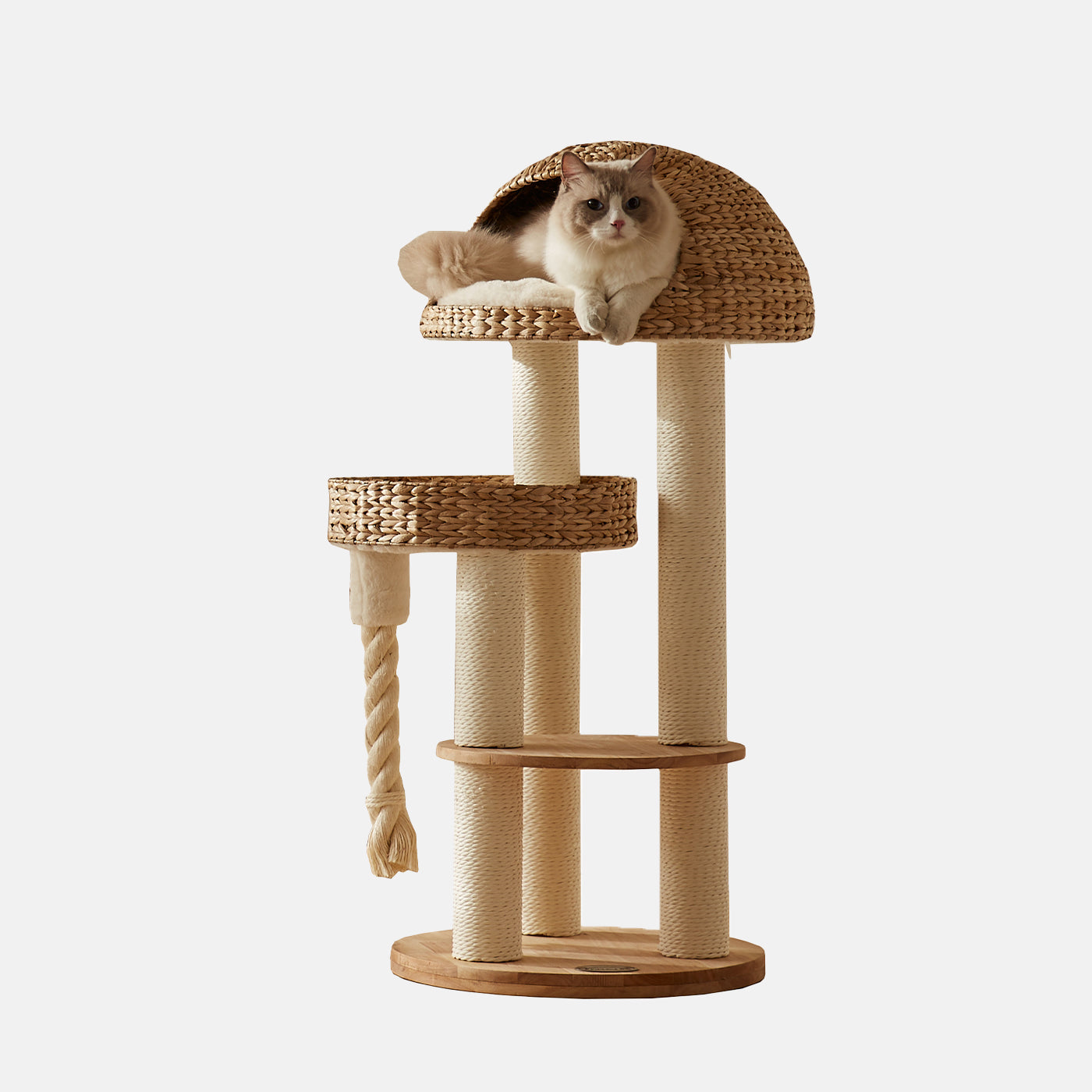 Discover our Luxury Helsinki The Dome Cat Tree. The Perfect Cat Tree For The Ultimate Cat Fun! Featuring Three Scratch Posts, Complete With A Beautiful Wicker & Dome Design! Available Now at Lords & Labradors