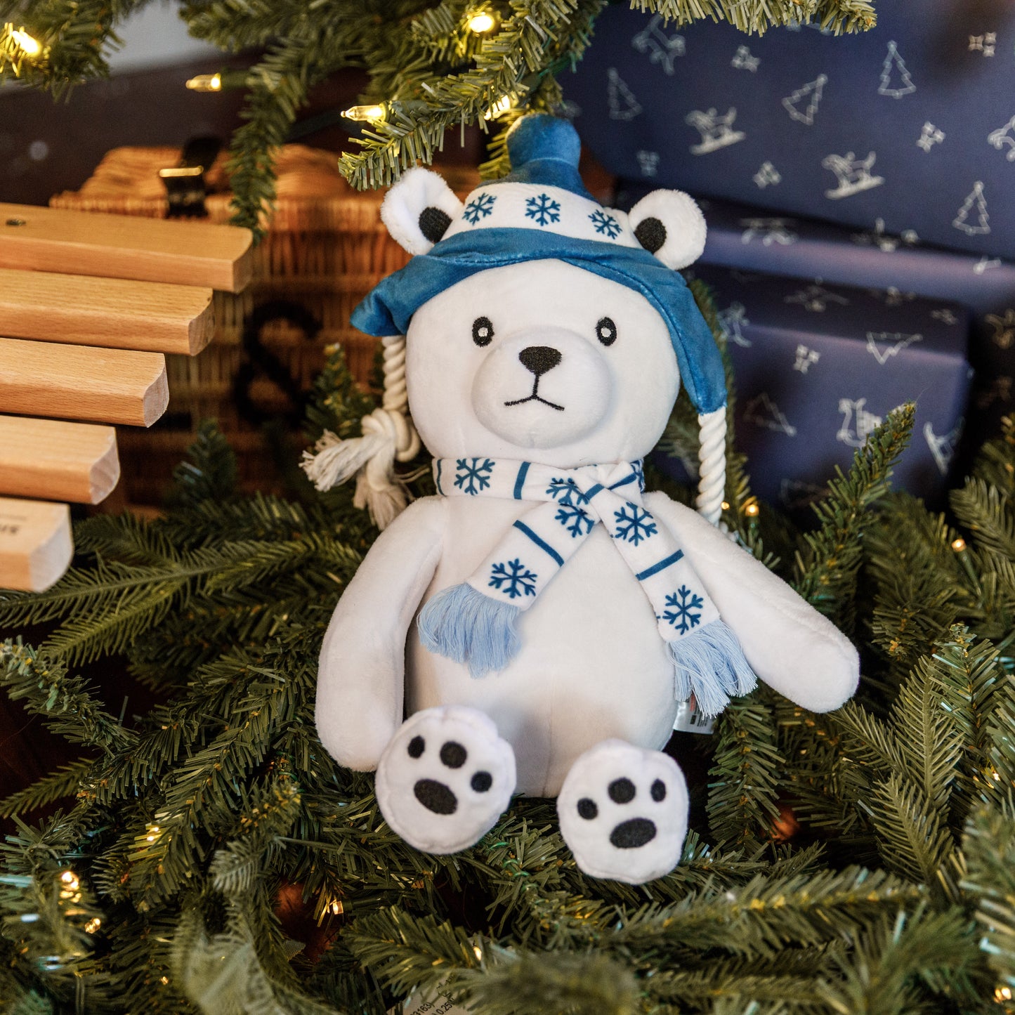 House of Paws Winter Polar Bear Dog Toy