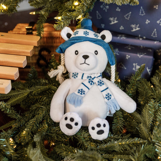 House of Paws Winter Polar Bear Dog Toy