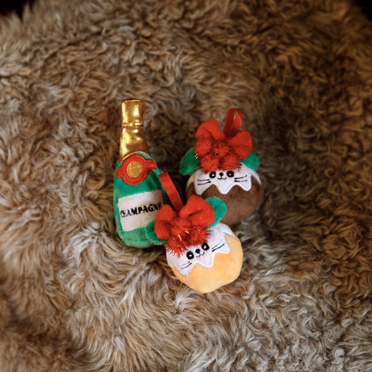 House Of Paws Christmas Cake & Fizz 3 Pack Cat Toys