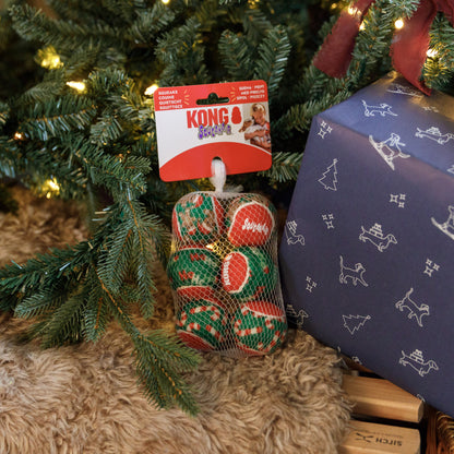 KONG Holiday SqueakAir Balls 6 Pack