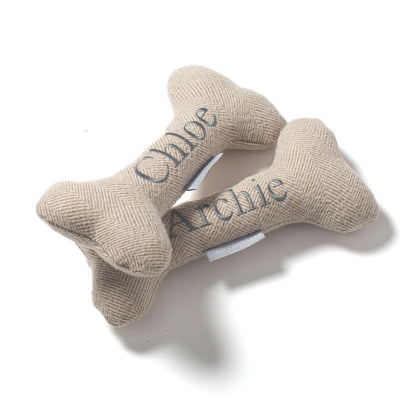 Herringbone Tweed Bone Dog Toy by Lords & Labradors