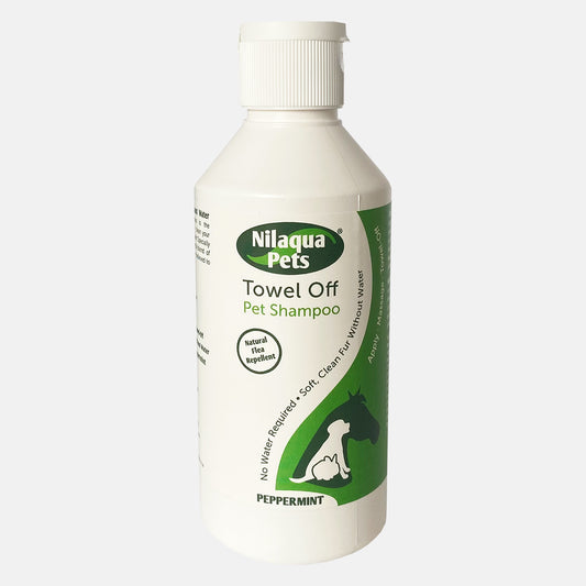 Nilaqua Towel-Off Peppermint Natural Flea & Tick Repellent Pet Shampoo