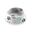 Retro Paw Print Bowl