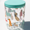 Dog Whimsy Treat Jar with lid - 65oz