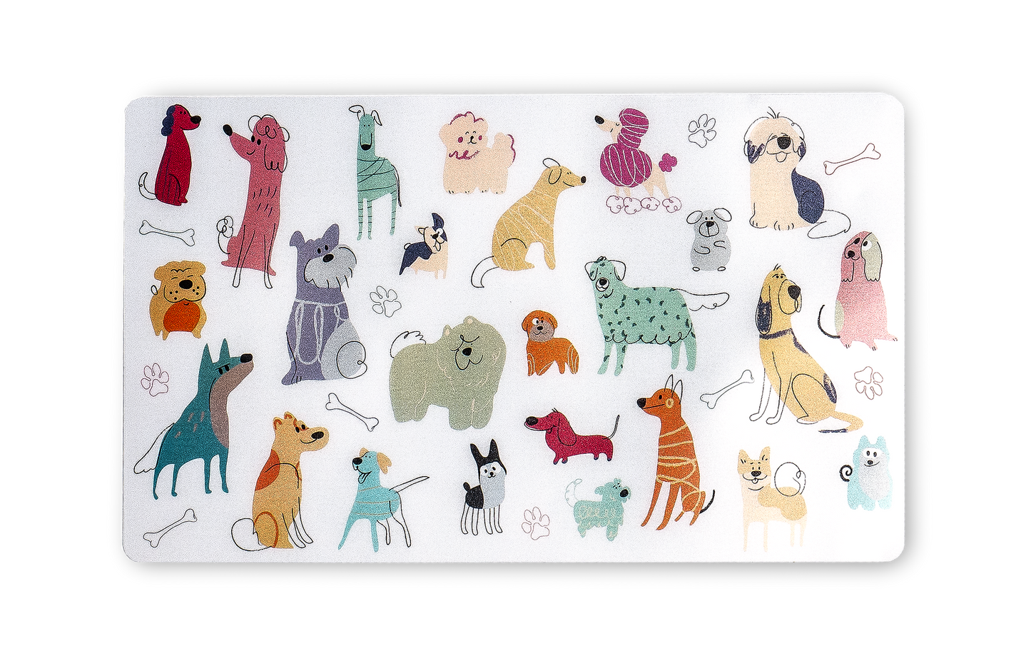 Dog Whimsy Print Pet Placemat