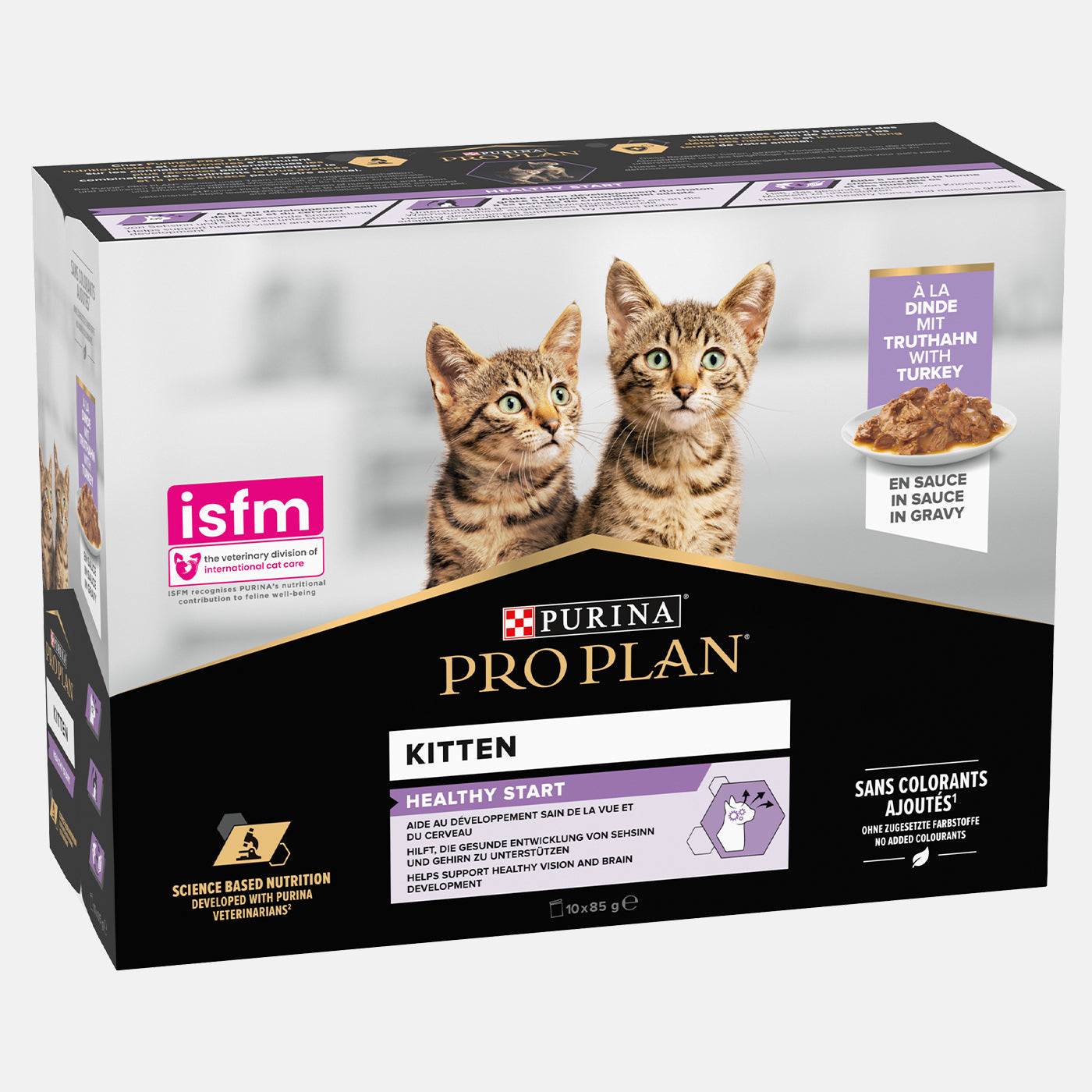 PRO PLAN Kitten 1-12M Healthy Start with Turkey in Gravy Wet Cat Food (10 x 85g)