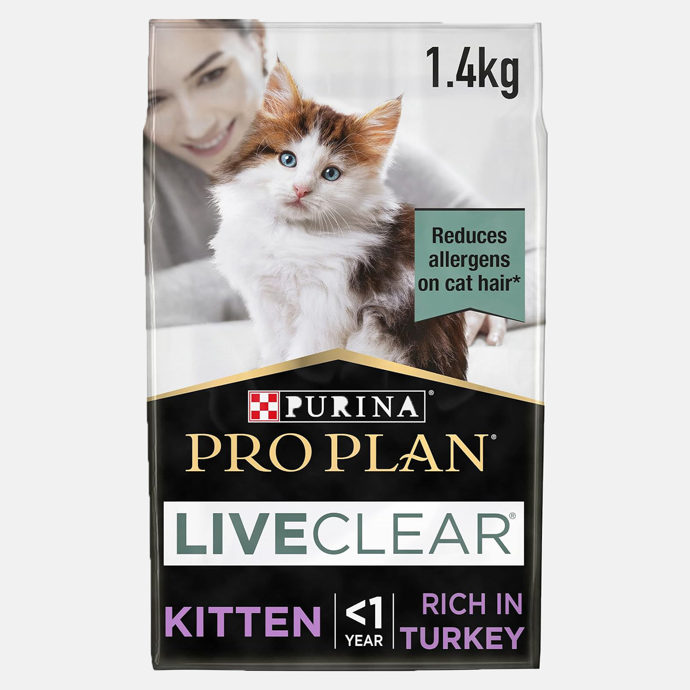 PRO PLAN Live Clear Kitten Dry Food with Turkey 1.4kg