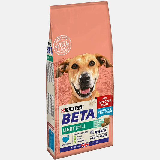 Purina Beta Adult Light Dry Dog Food with Turkey 14KG