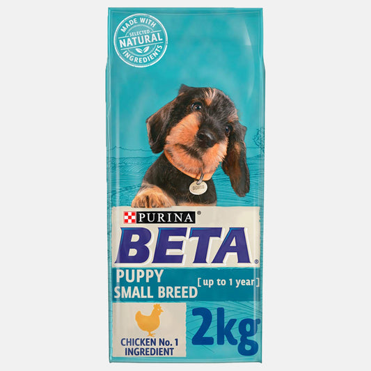 Purina Beta Puppy Small Breed Dry Dog Food with Chicken 2KG
