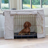 Gold Dog Crate with Crate Cover in Regency Stripe by Lords & Labradors