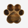 Rosewood Wooden Paw Print Dog Bowl