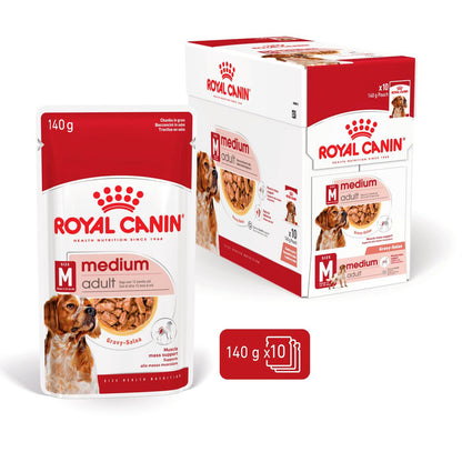 Royal Canin Medium Breed Adult Wet Dog Food (10 x 140g)