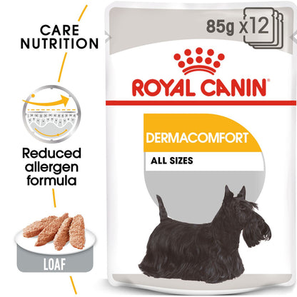 Royal Canin Derma Comfort Wet Adult Dog Food in Loaf (12 x 85g)
