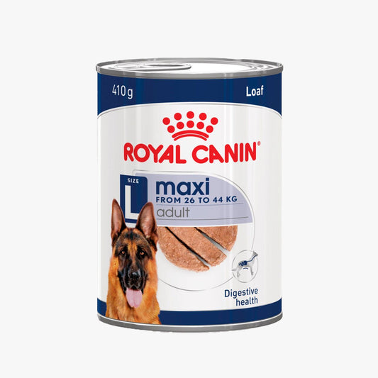 Royal Canin Maxi Breed Adult Wet Dog Food Loaf in Cans (12 x 410g)