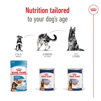 Royal Canin Maxi Breed Adult Wet Dog Food Loaf in Cans (12 x 410g)