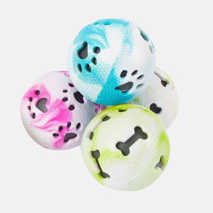 Rubber Ball Dog Toy With Squeaker