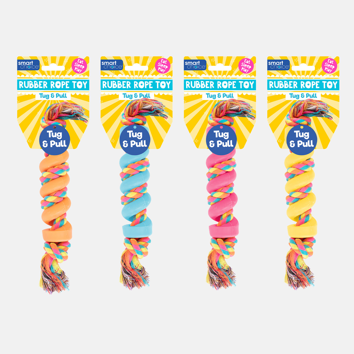 Summer Rubber & Rope Spiral Dog Toy| Dog Toys | Lords and Labradors ...