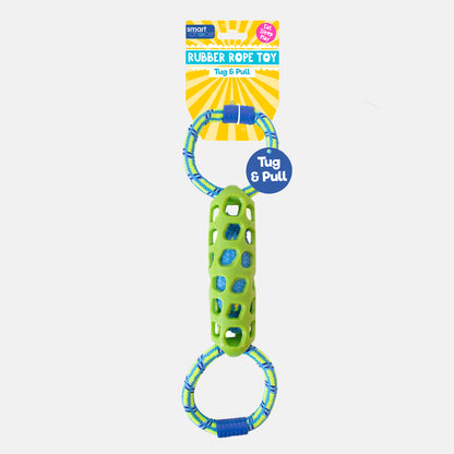 Rubber & Rope Tug Dog Toy