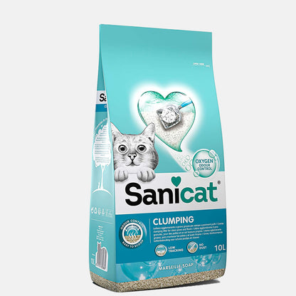 Sanicat Clumping Marseille Soap Scented Cat Litter 10L