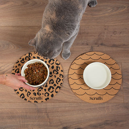 Scruffs Wave & Leopard Cork Placemats - Set of Two