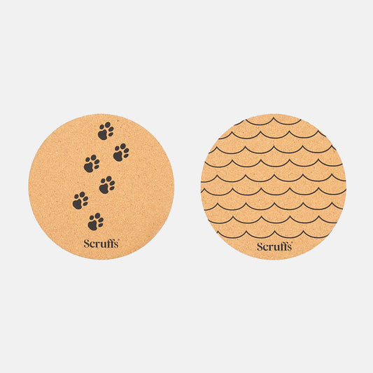 Scruffs Wave & Paw Cork Placemats - Set of Two