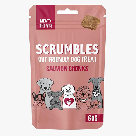 Scrumbles Salmon Chonks Fish Dog Treats 60g