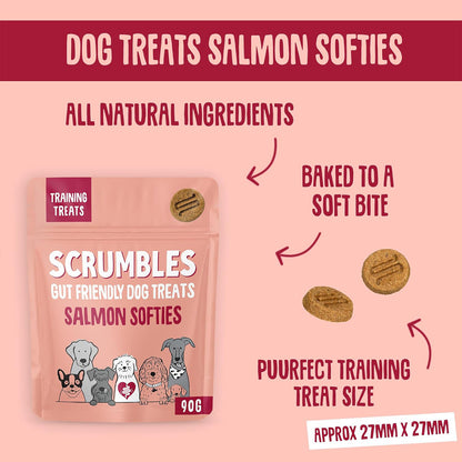 Scrumbles Softies Salmon Dog Training Treats 90g