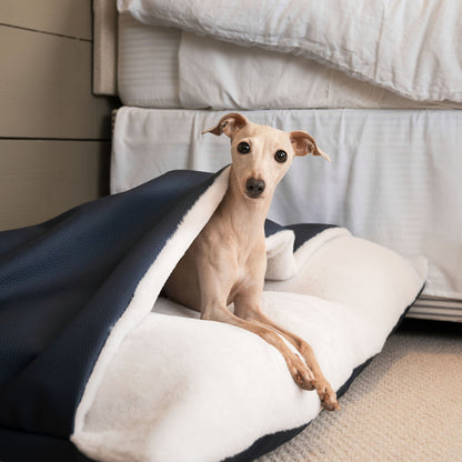 Discover The Perfect Burrow For Your Pet, Our Stunning Sleepy Burrow Dog Beds In Pacific Rhino Faux Leather Is The Perfect Bed Choice For Your Pet, Available Now at Lords & Labradors 