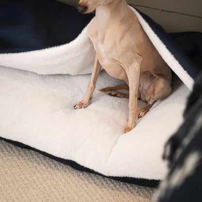 Discover The Perfect Burrow For Your Pet, Our Stunning Sleepy Burrow Dog Beds In Pacific Rhino Faux Leather Is The Perfect Bed Choice For Your Pet, Available Now at Lords & Labradors 