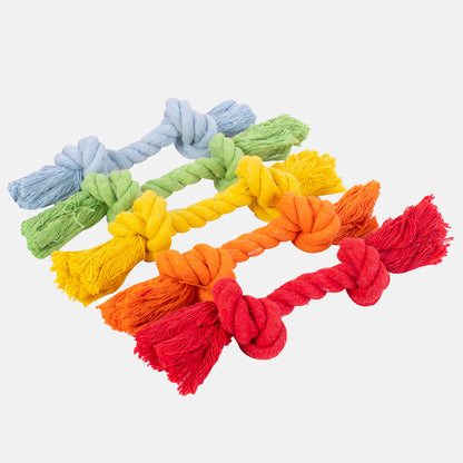 Small Dog & Puppy Rainbow Rope Tug Toys 5 Pack
