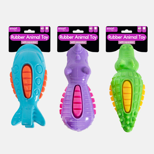 Smart Choice Assorted Squeaky Rubber Animal Dog Toy
