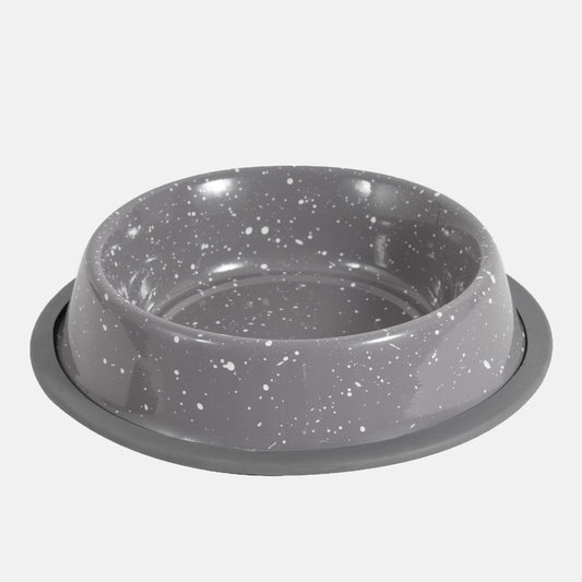 Speckled Stainless Steel Pet Bowl