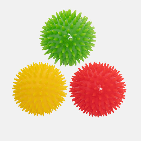 Spiky Rubber Ball Dog Toy 3 Pack