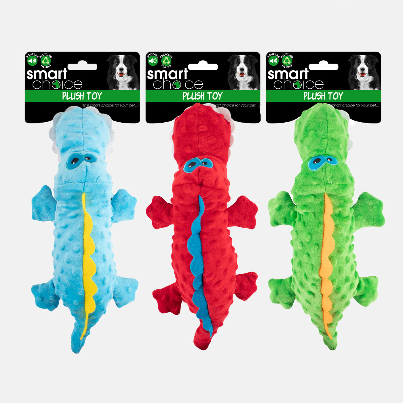 Squeaky Plush Alligator Dog Toy