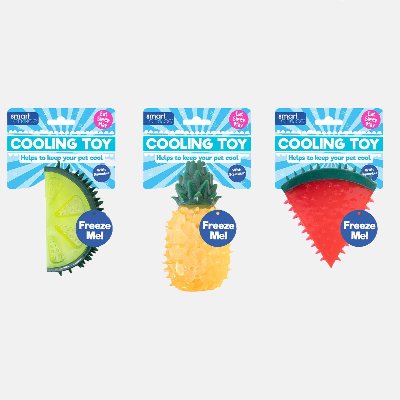 Summer Cooling Fruit Rubber Dog Toy