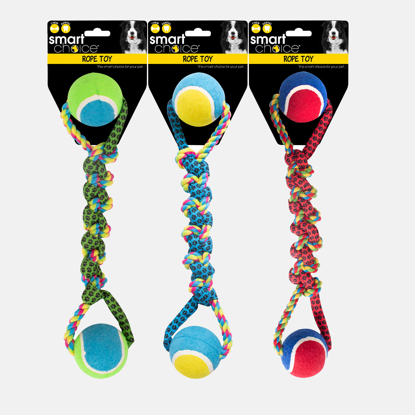 Tennis Ball Knotted Rope Dog Tug Toy