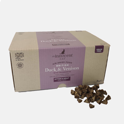 The Innocent Cat British Duck & Venison Complete Air Dried Cat Food
