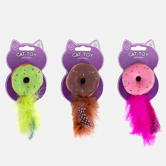World of Pets Assorted Catnip Donuts Cat Toy