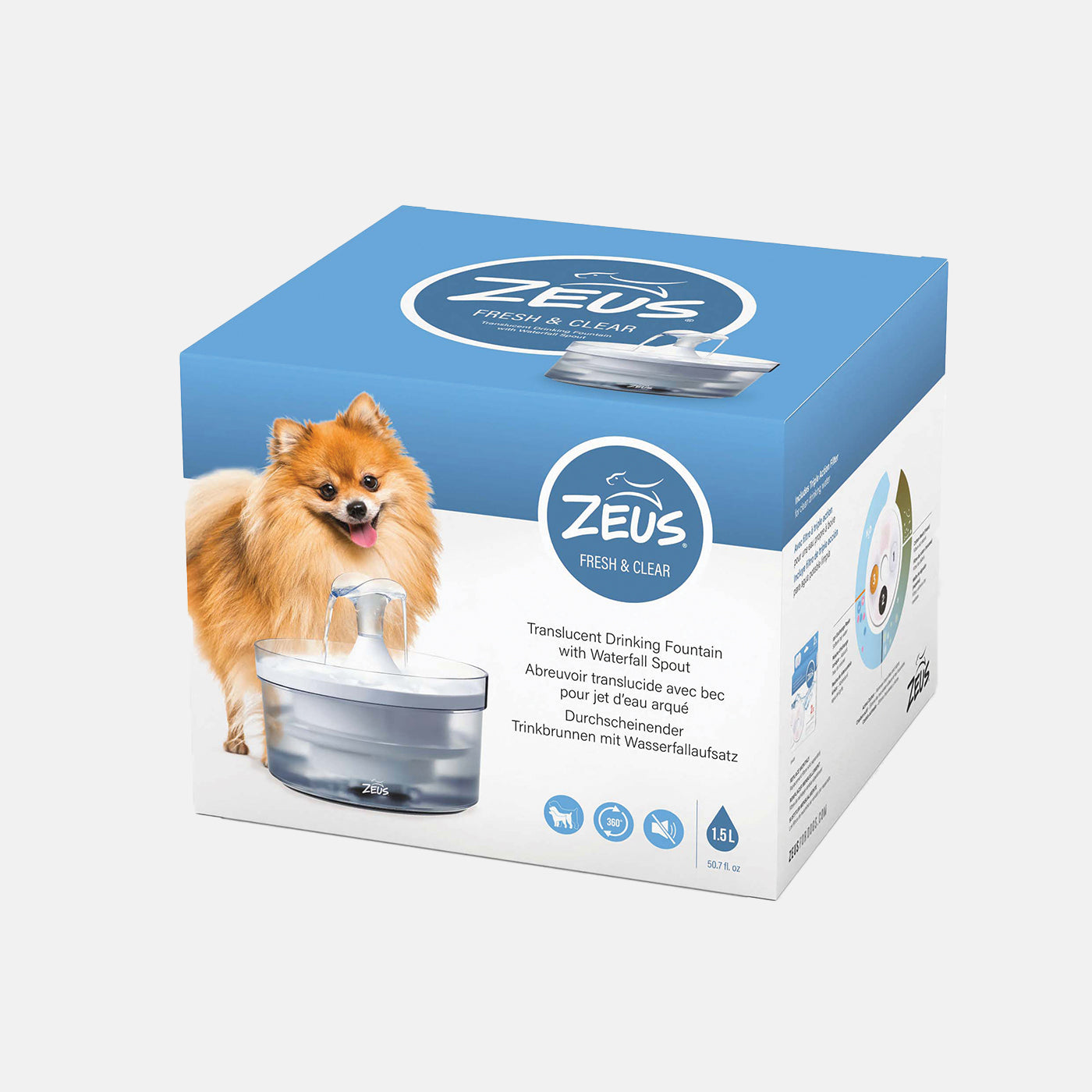 Zeus Fresh & Clear 360 Water Fountain