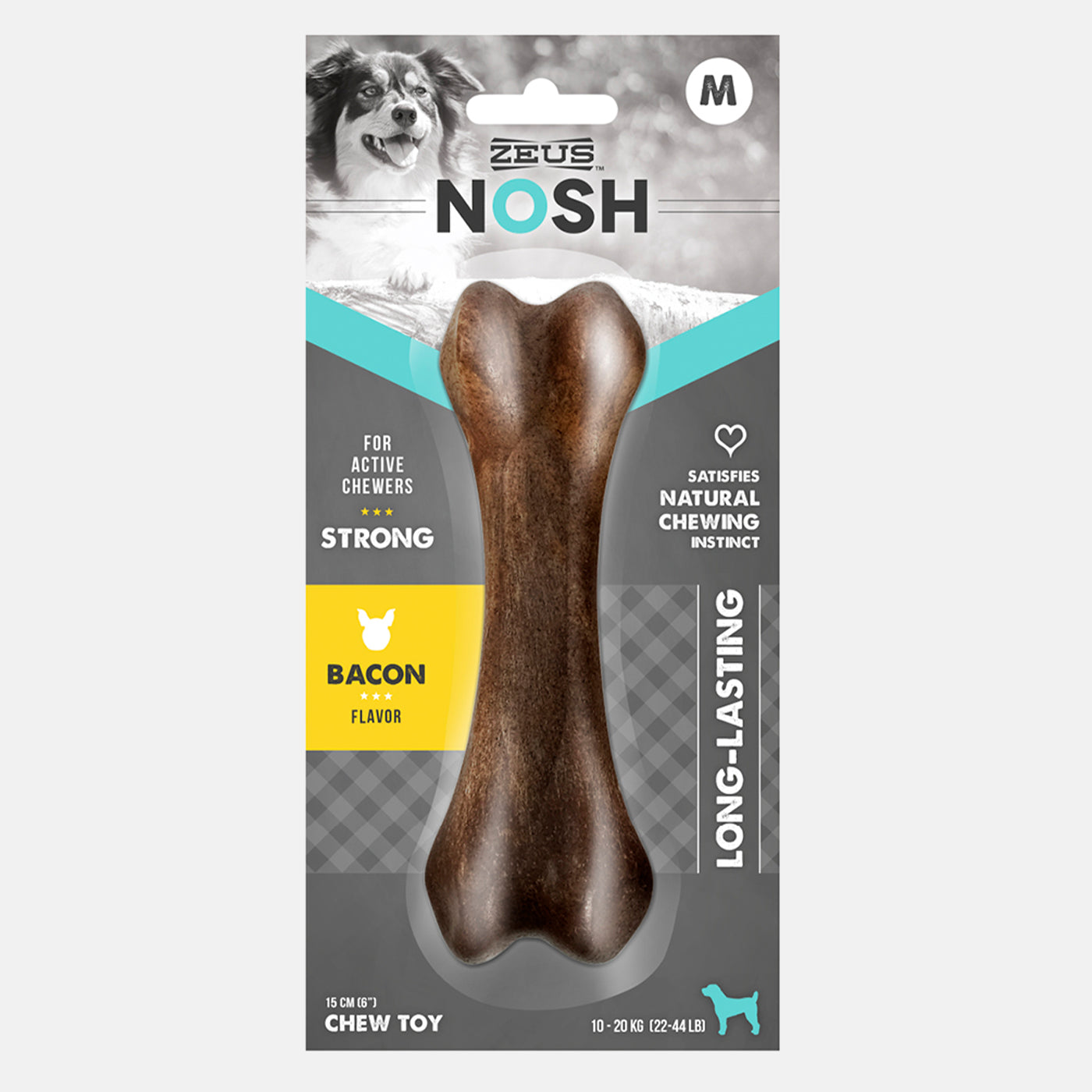 Zeus Nosh Strong Single Bacon Chew Bone