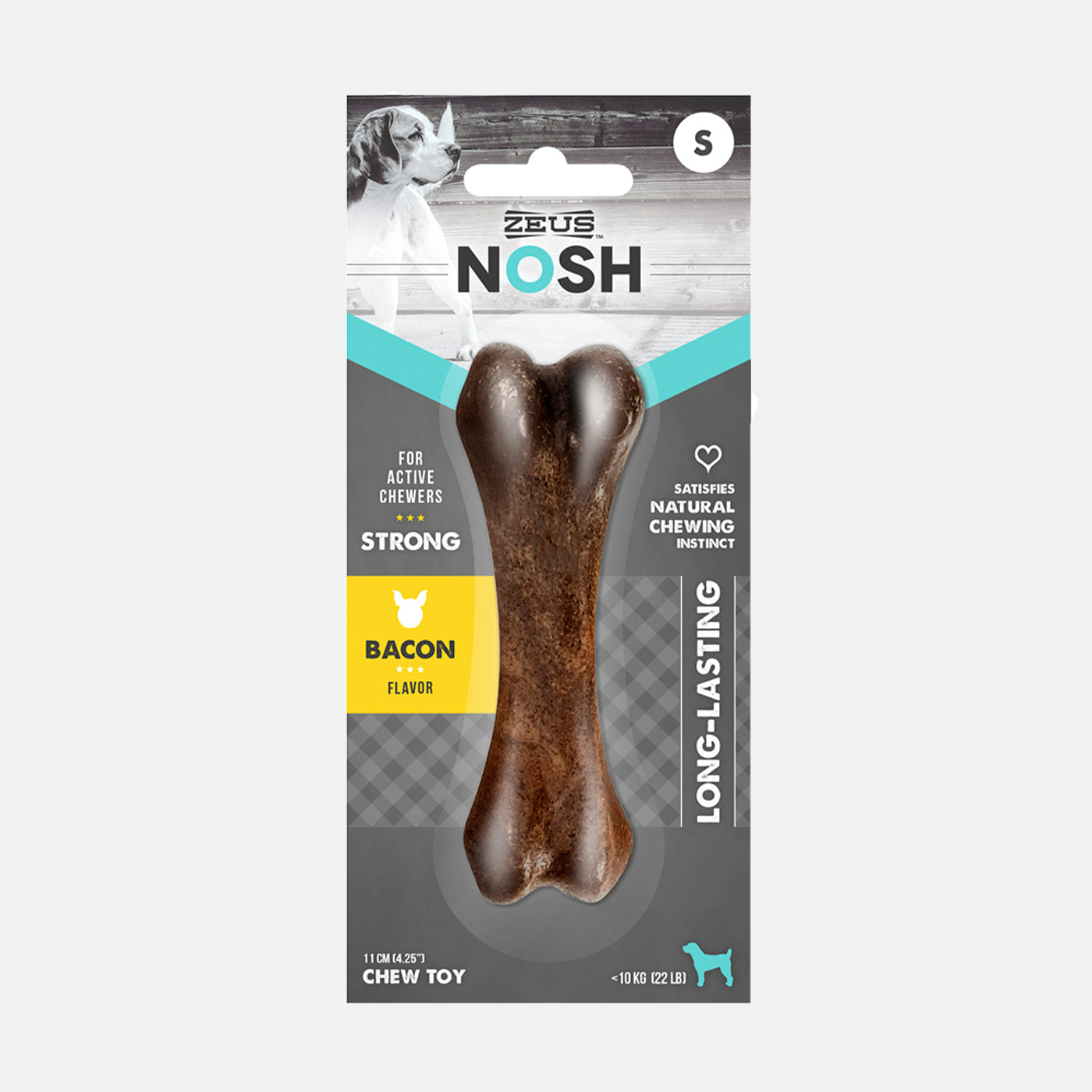 Zeus Nosh Strong Single Bacon Chew Bone