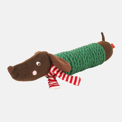 Zoon Festive Frankie Sausage Tuff Rope PlayPal