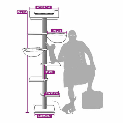 Kings & Queens Alexis 224cm Cat Tree