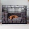 Dog Crate Full Bumper in Dark Grey Essentials Plush by Lords & Labradors