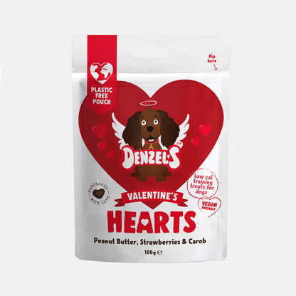 Denzel's Valentine's Peanut & Strawberry Hearts 100g