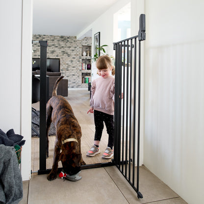 DogSpace Bonnie Extra Tall 105cm Pressure Fitted Pet Gate Black