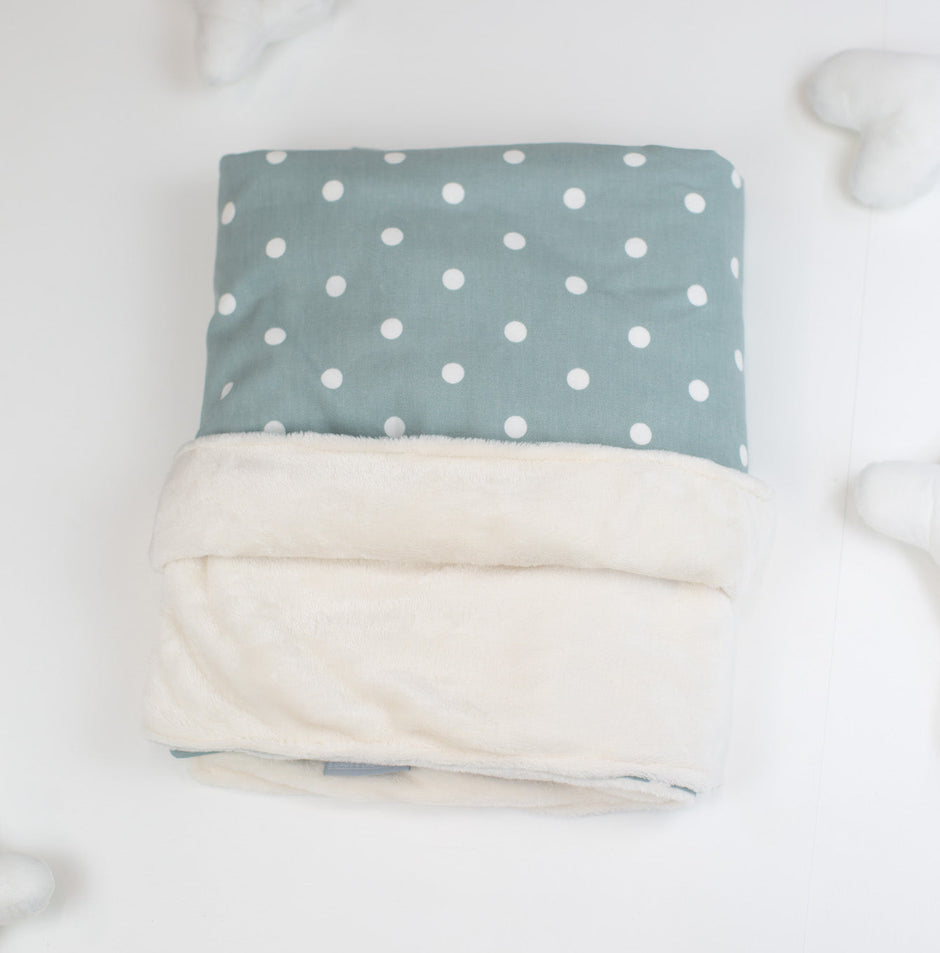 Cat & Kitten Blanket in Luxury Mushroom Velvet Lords & Labradors Cat