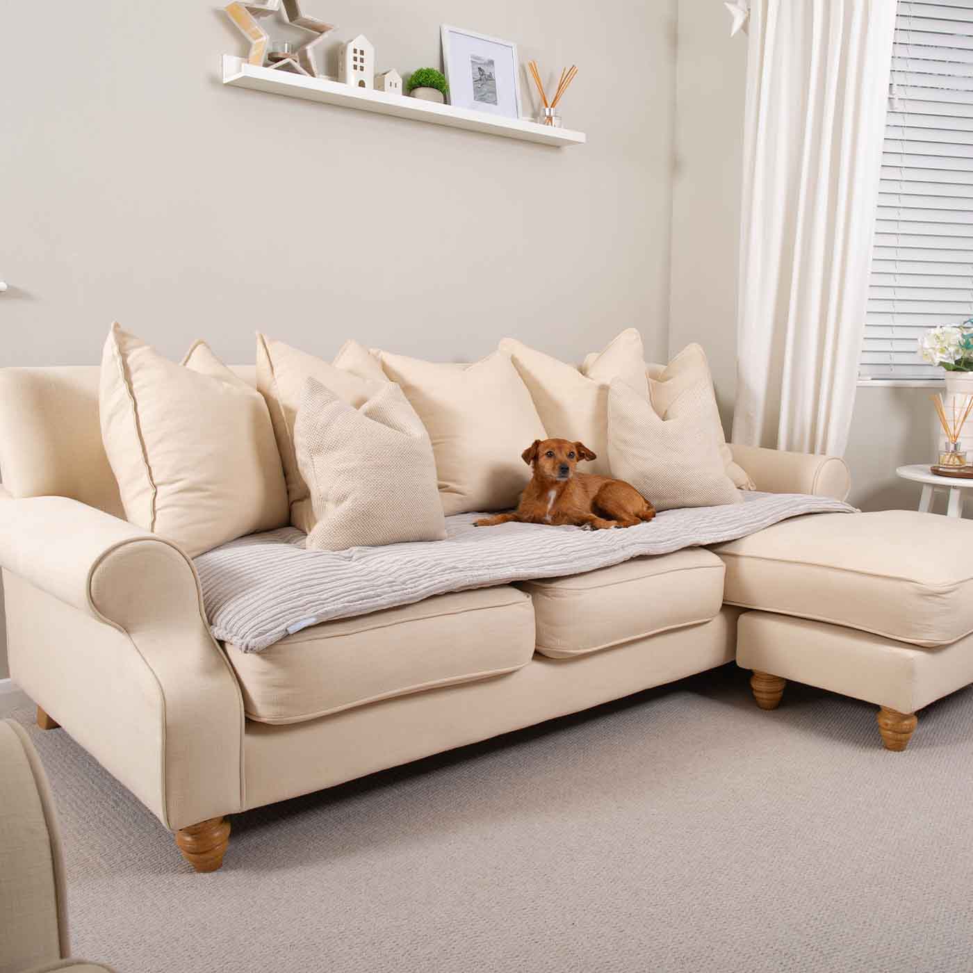 Sofa Topper in Light Grey Essentials Plush by Lords & Labradors