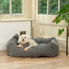 Box Bed For Dogs in Granite Bouclé by Lords & Labradors